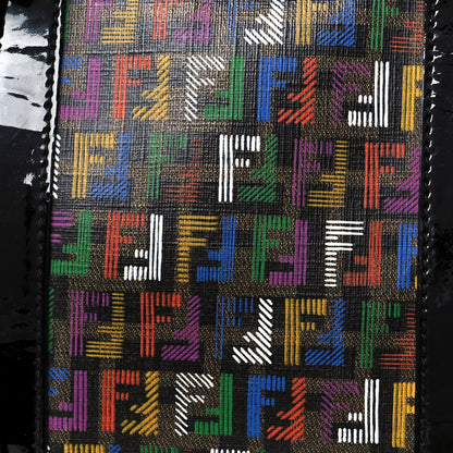 Fendi Zucchino Spalmati Vitello FF Multicolor Forever Boston Multicolor Black 9 of 11