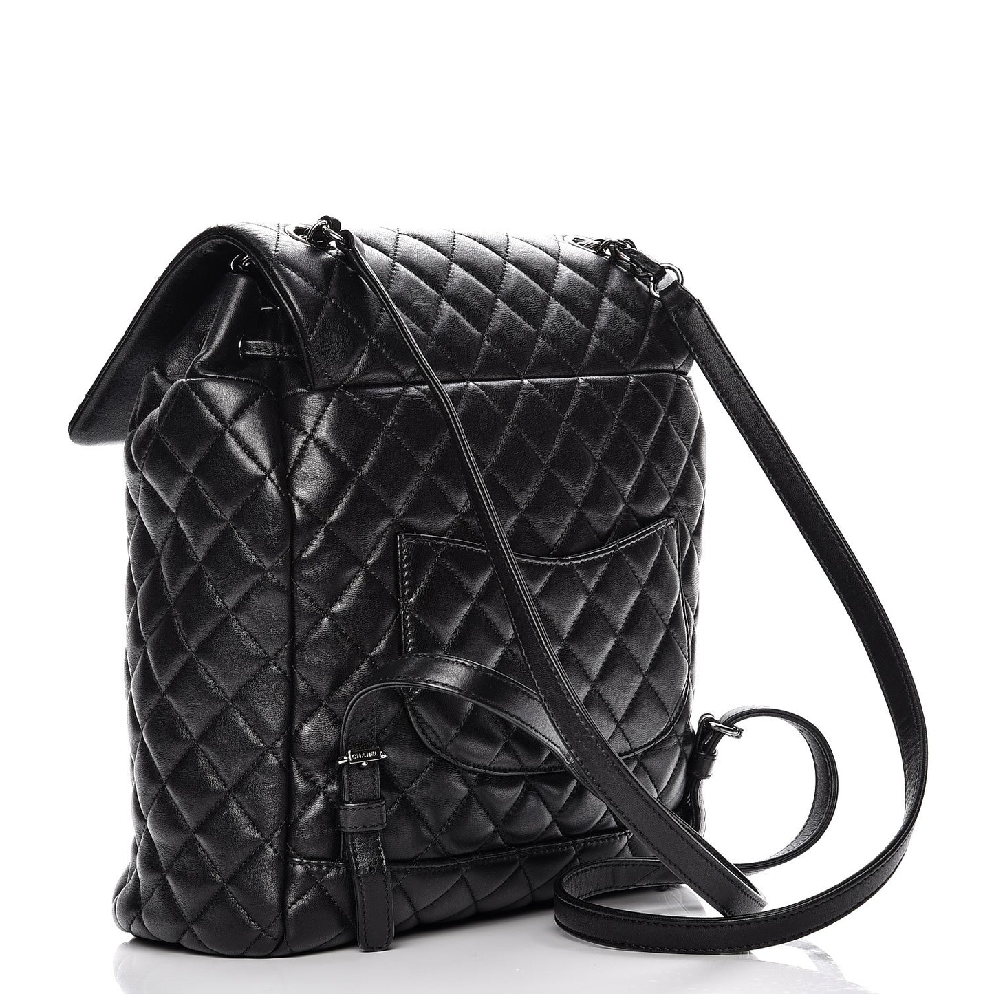Lambskin Quilted Large Urban Spirit Backpack Black