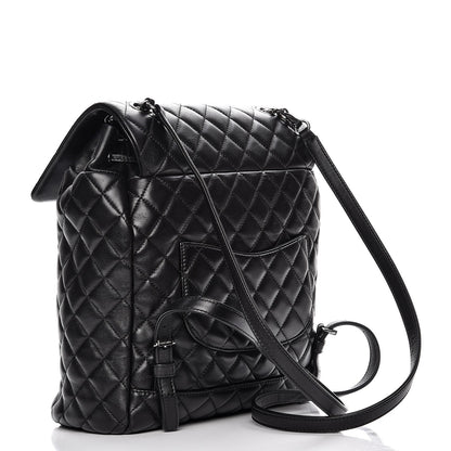 Chanel Lambskin Quilted Large Urban Spirit Backpack Black 3 of 7