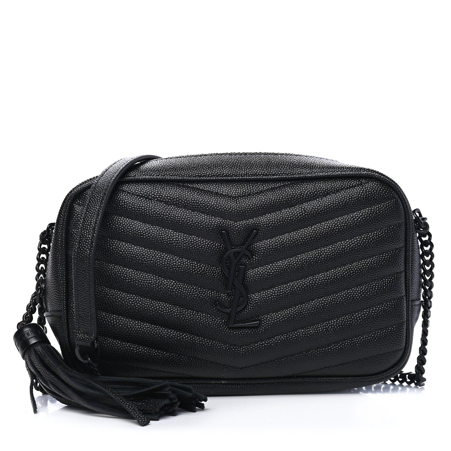 Grain De Poudre Matelasse Monogram Mini Lou Camera Bag Black