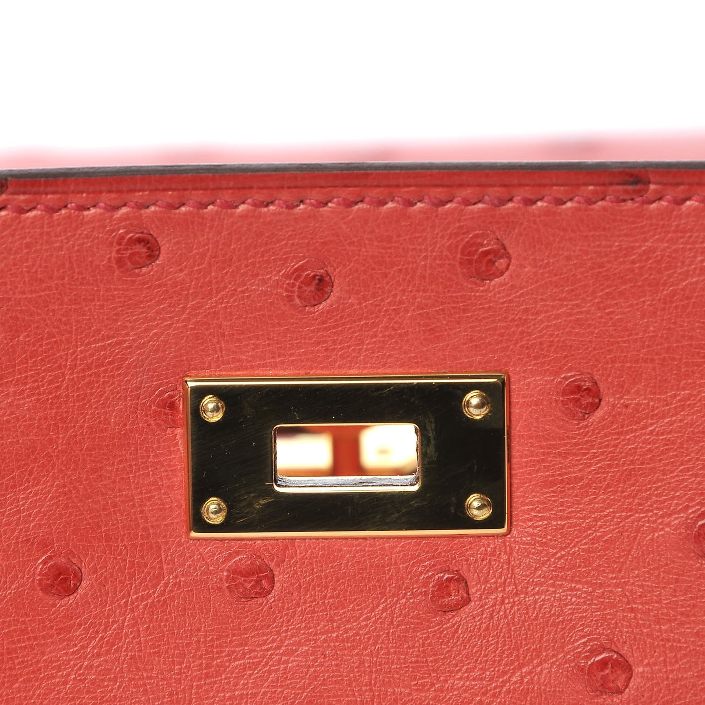 Ostrich Kelly Longue Wallet Bougainvillea