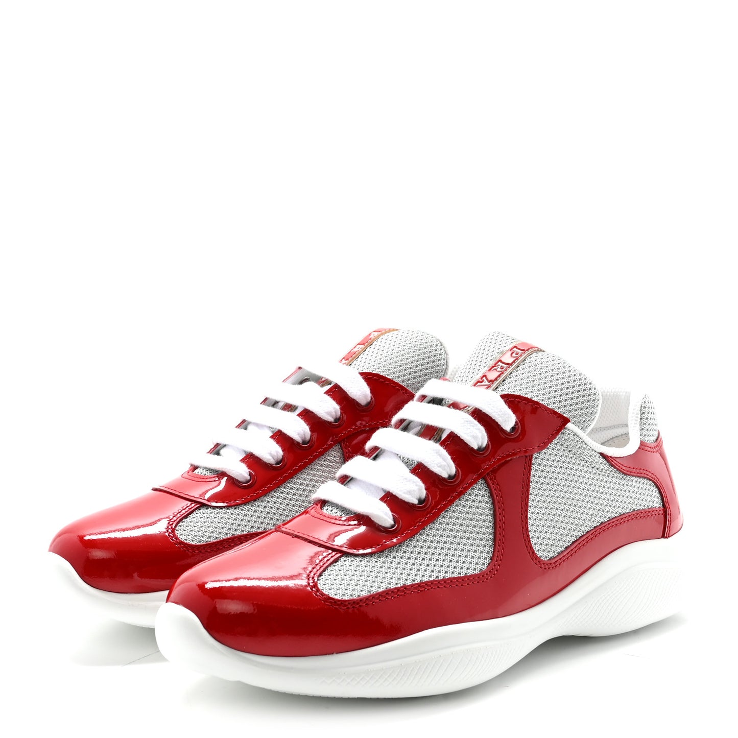 Patent Mens America's Cup Patchwork Sneakers 9 Red 37.5 Red