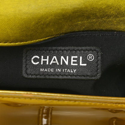 Chanel Metallic Patent Calfskin Quilted Small Boy Flap Yellow 5 of 13