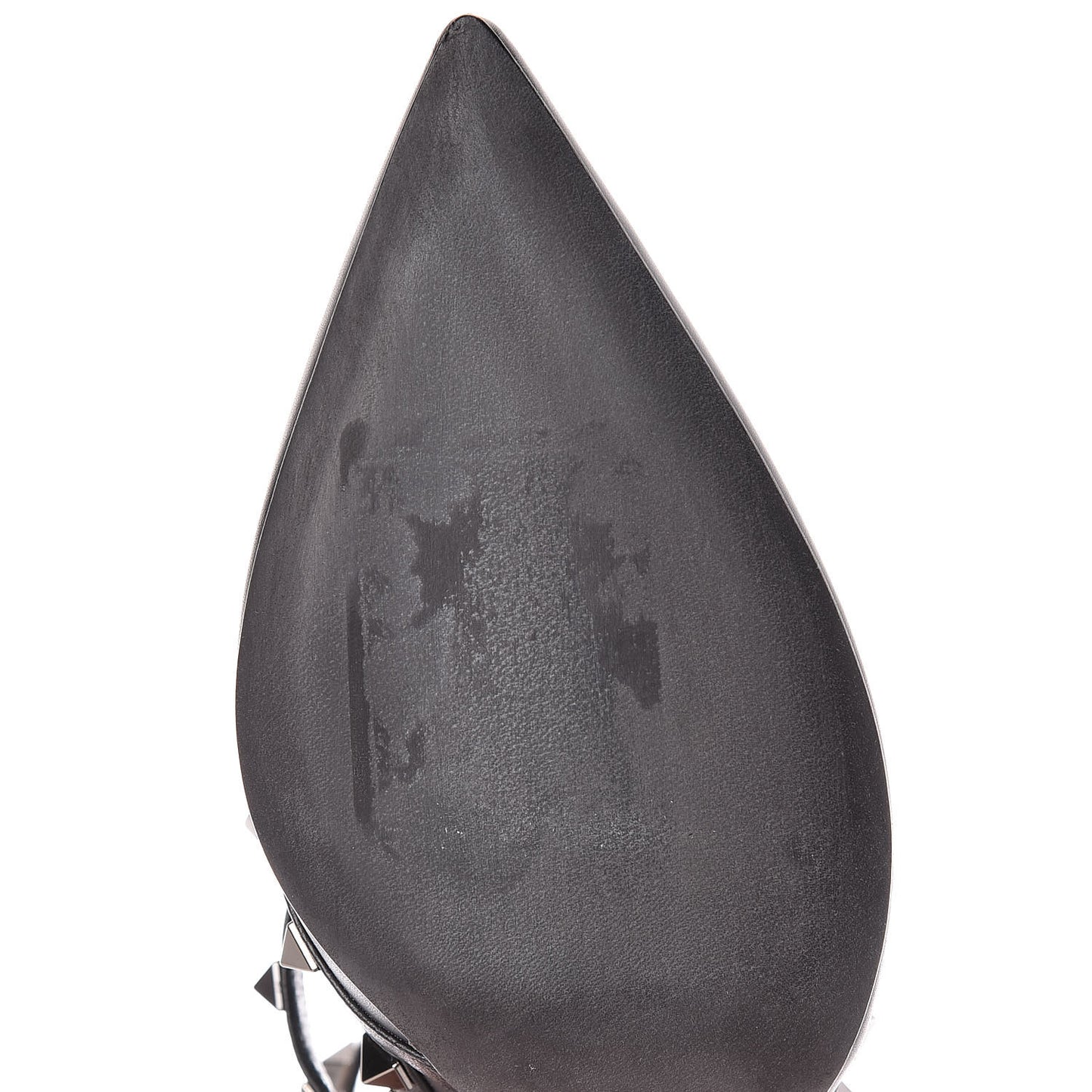 Calfskin Nappa Rockstud Ankle Strap 100mm Pumps 39.5 Black