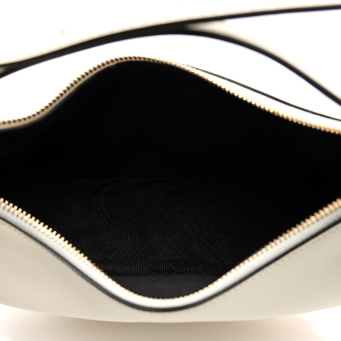 Vitello Grace Matte Small Fendigraphy Hobo Bag White Ice