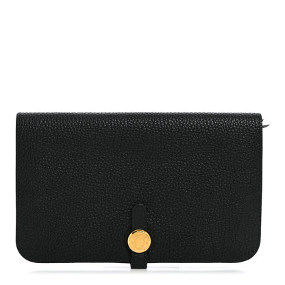 Hermes Togo Dogon Duo Wallet Black 1 of 9