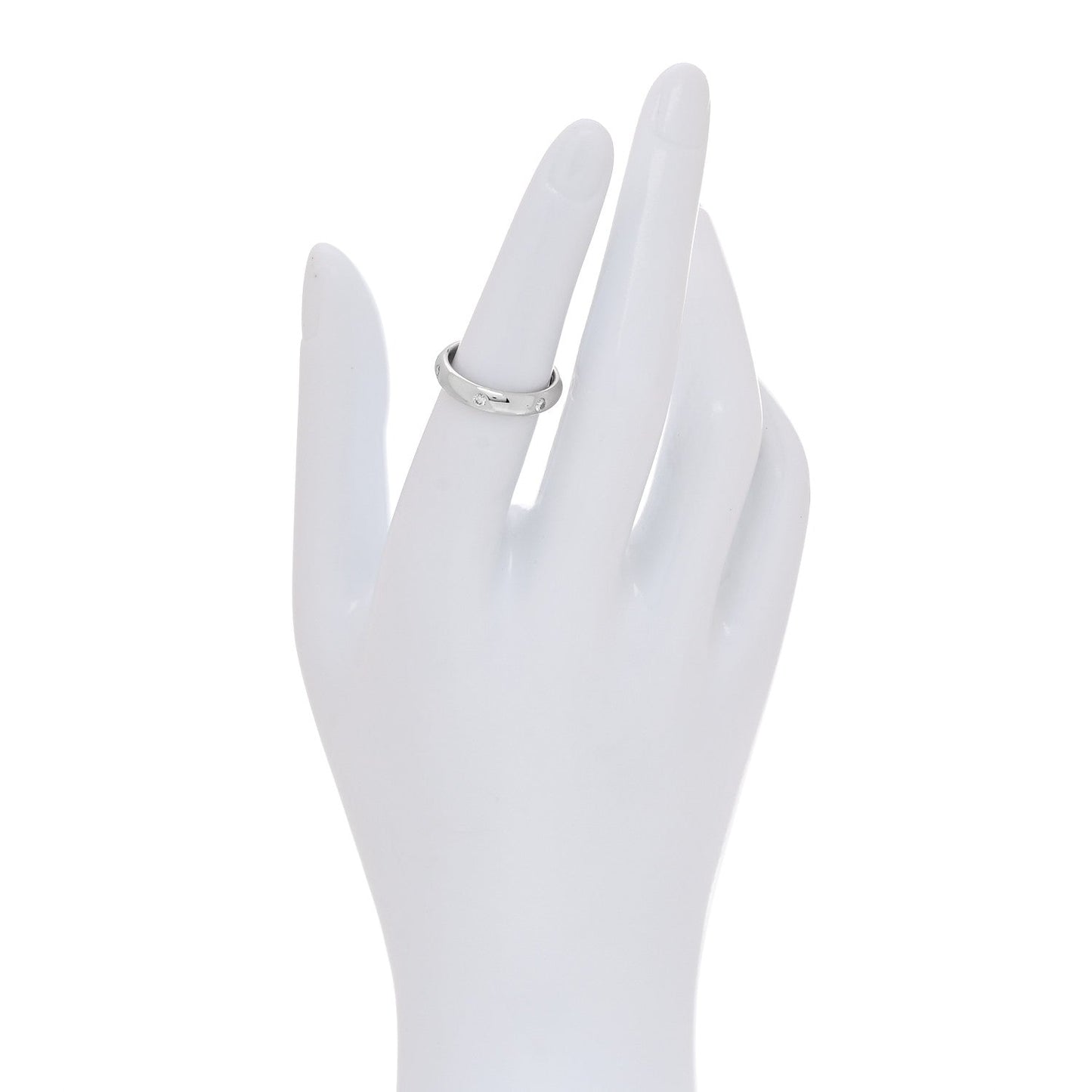 18K White Gold 6 Diamond Stella Band Ring 52 6