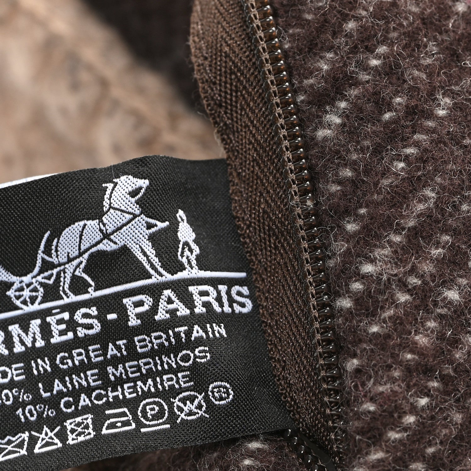 Hermes Wool Cashmere Brandebourgs Pillow Ecorce 3 of 3