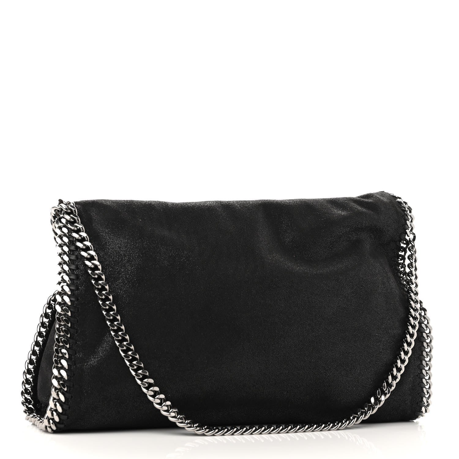 Stella McCartney Shaggy Deer Falabella Fold Over Tote Black 3 of 9