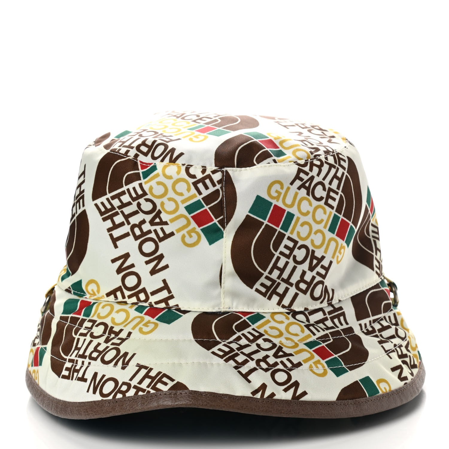Gucci X THE NORTH FACE Nylon Reversible Self-Tie Bucket Hat L Beige Sky Blue 6 of 10