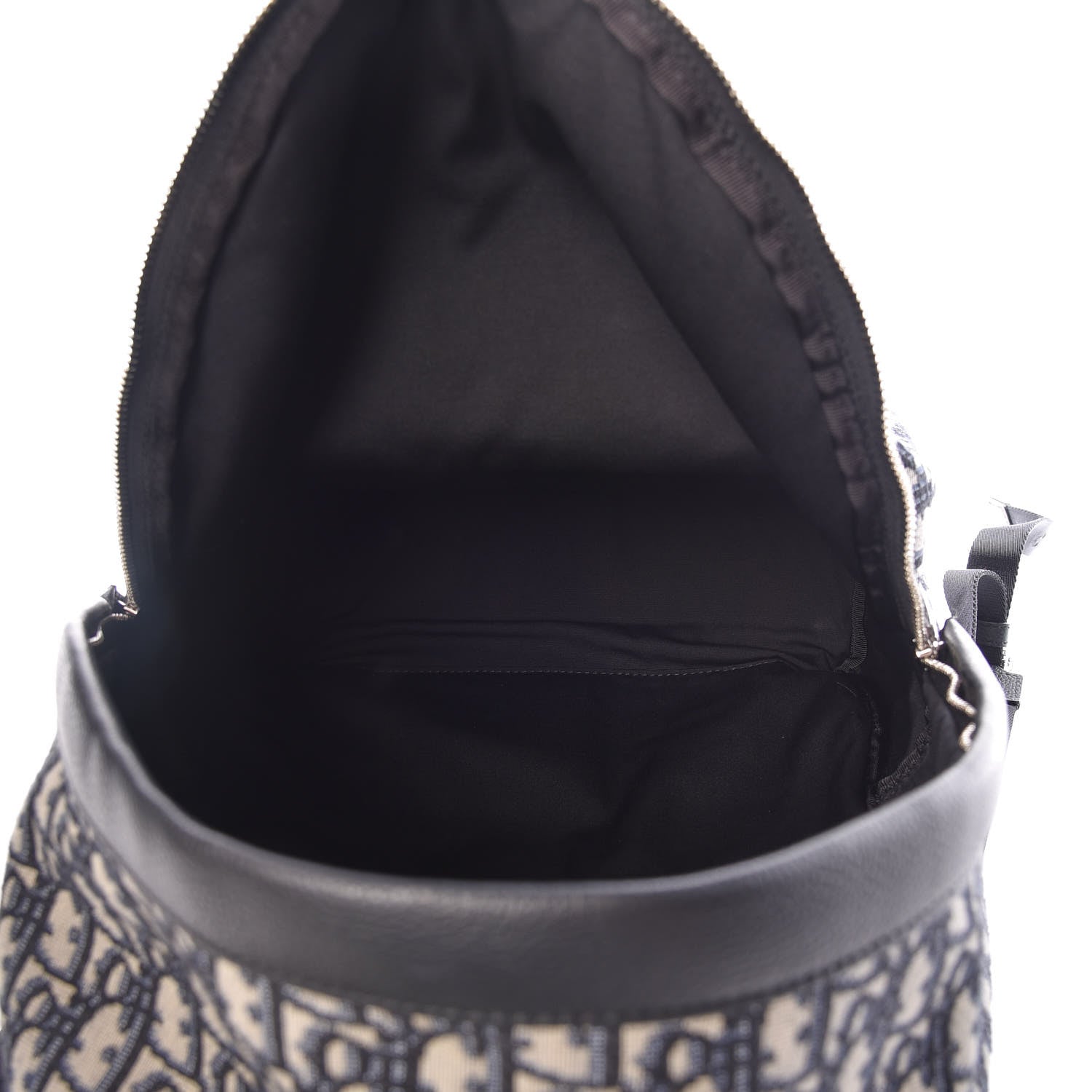 Christian Dior Oblique Calfskin Rider Backpack Beige Black 5 of 9