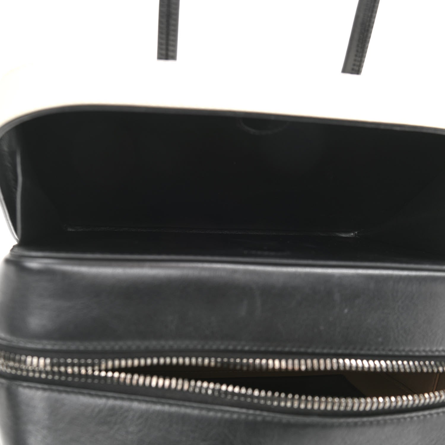 Tom Ford Calfskin Top Handle Bag White Black 7 of 19