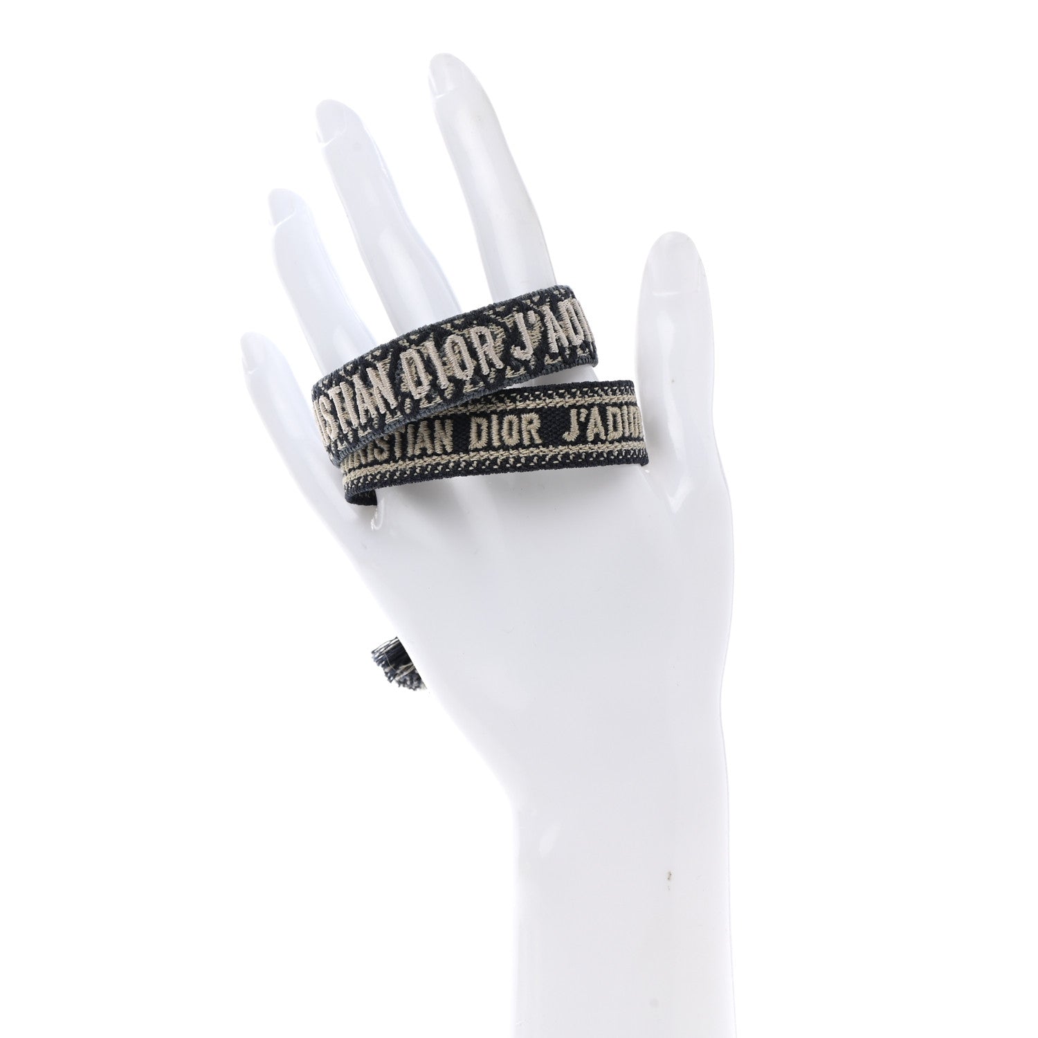 Christian Dior Woven Cotton J'Adior Friendship Bracelet Set Navy 2 of 5