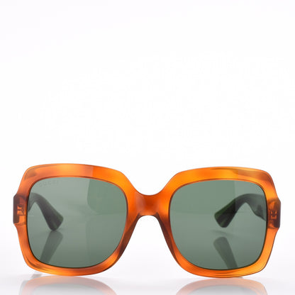 Gucci Oversize Square Web GG 0036S Havana 2 of 9