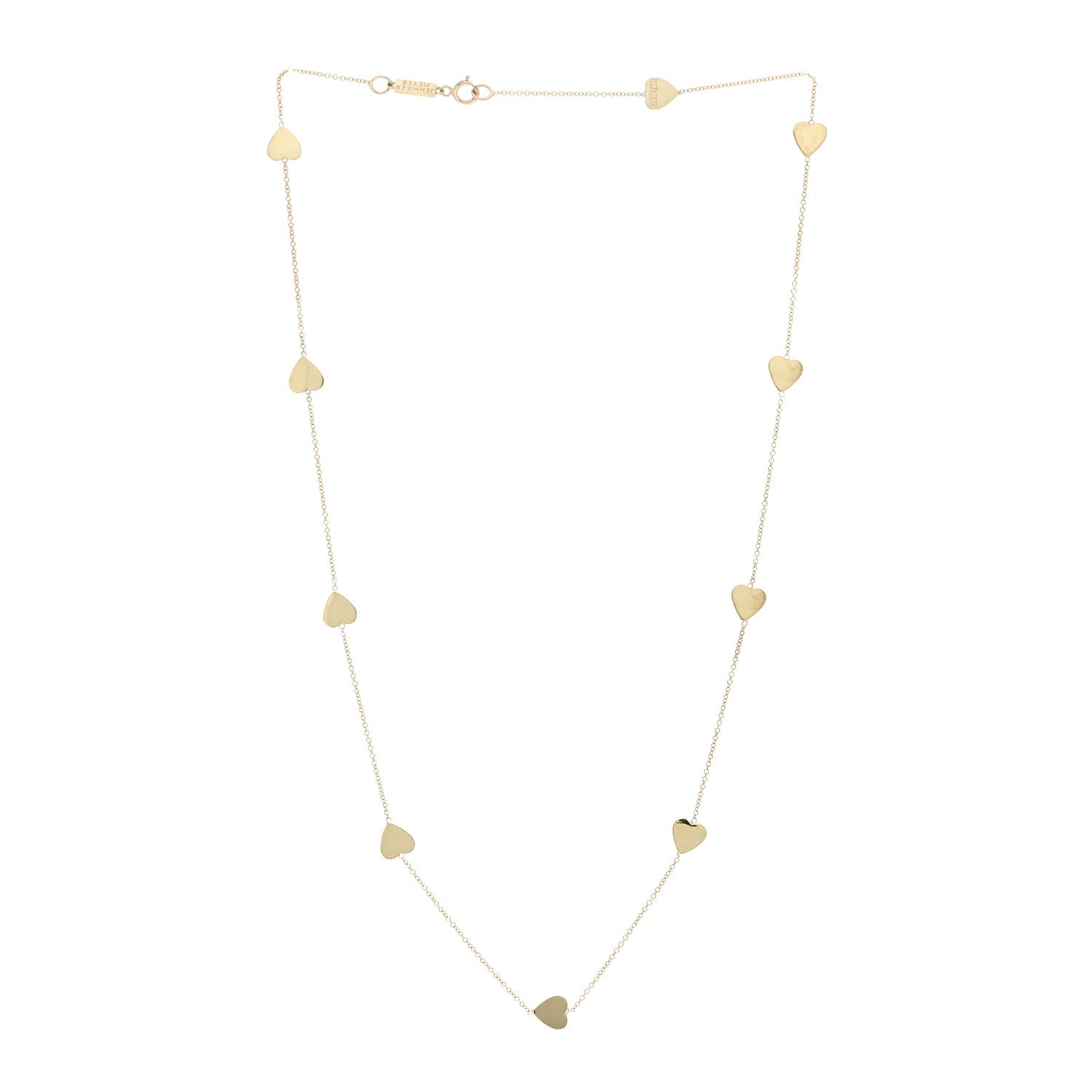 Jennifer Meyer 18K Yellow Gold Heart By The Inch Necklace 3 of 4