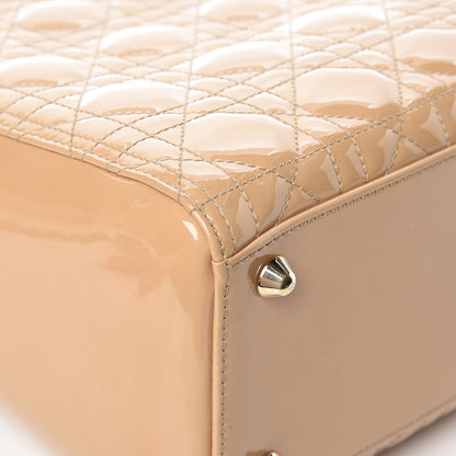 Christian Dior Patent Cannage Large Lady Dior Dark Beige 12 of 18