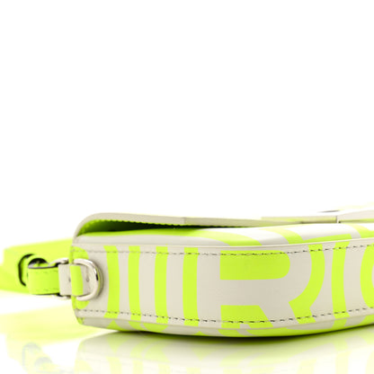 Fendi X MARC JACOBS Nappa Vitello King Logo Print Phone Baguette Yellow Fluo 9 of 12