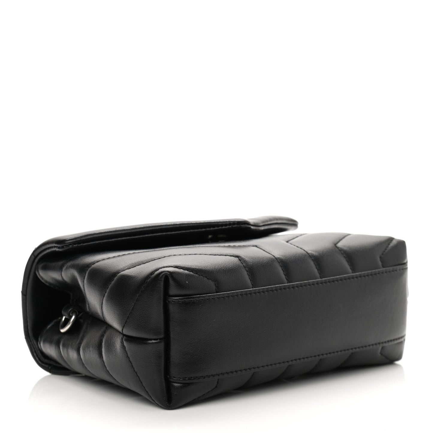 Calfskin Y Quilted Monogram Toy Loulou Crossbody Bag Black