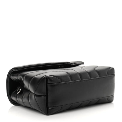 Saint Laurent Calfskin Y Quilted Monogram Toy Loulou Crossbody Bag Black 4 of 12