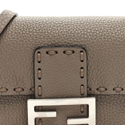 Fendi Cuoio Roma Sellerissima Nappa Sintetica Tape Stitch Mini Baguette Corda 8 of 10