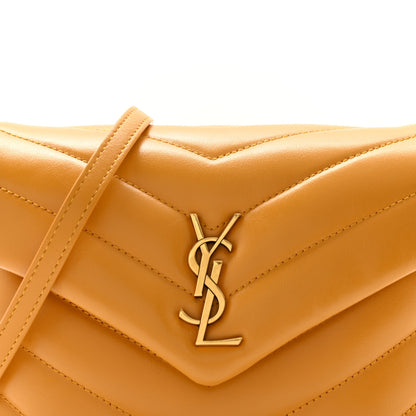 Saint Laurent Calfskin Y Quilted Monogram Toy Loulou Crossbody Bag Cheddar 9 of 12