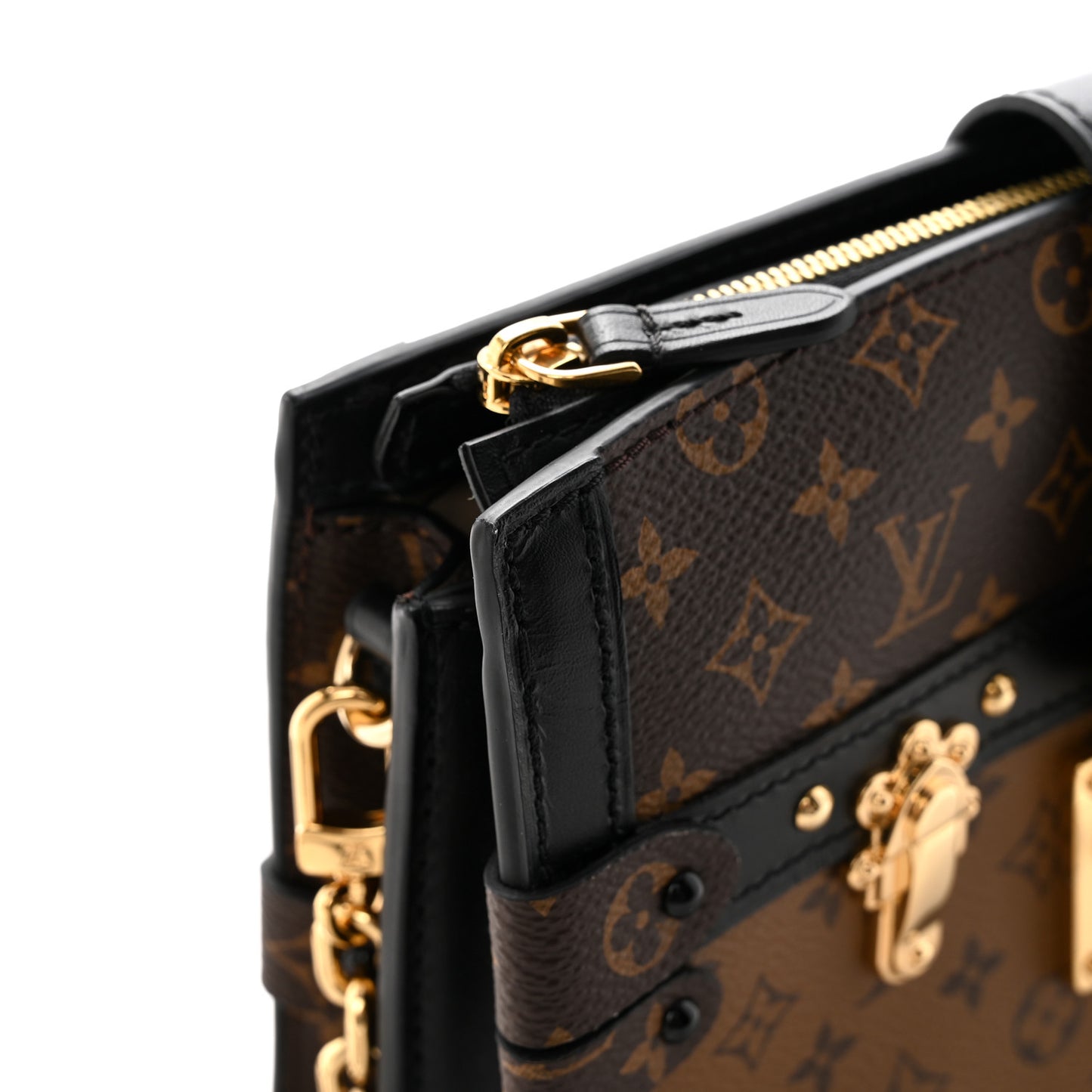 Reverse Monogram Trunk Clutch