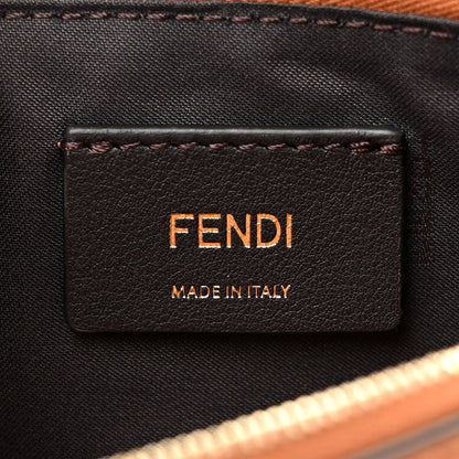 Fendi Vitello King Tamponato Logo Embossed Medium Wallet On Chain Cuoio 7 of 13