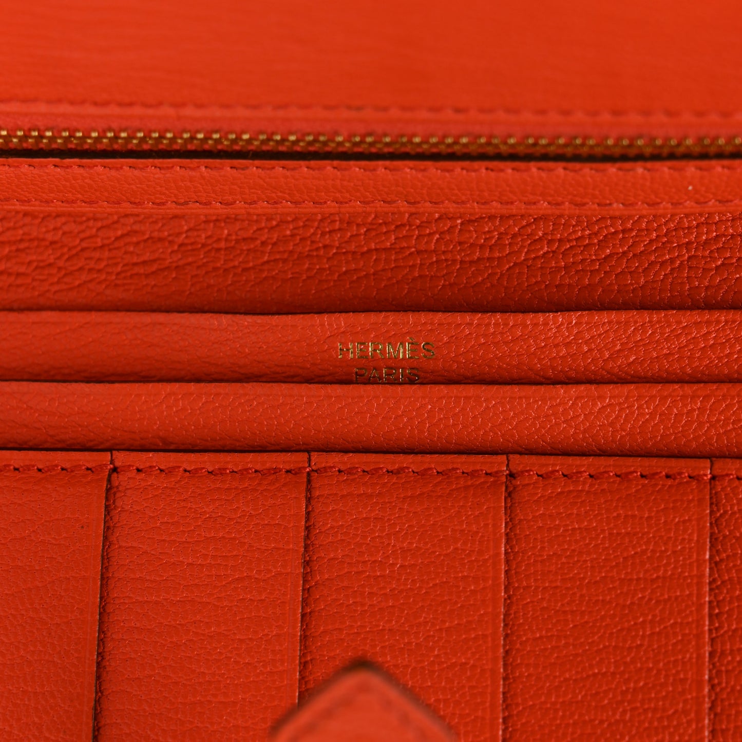 Chevre Mysore Bearn Gusset Wallet Capucine