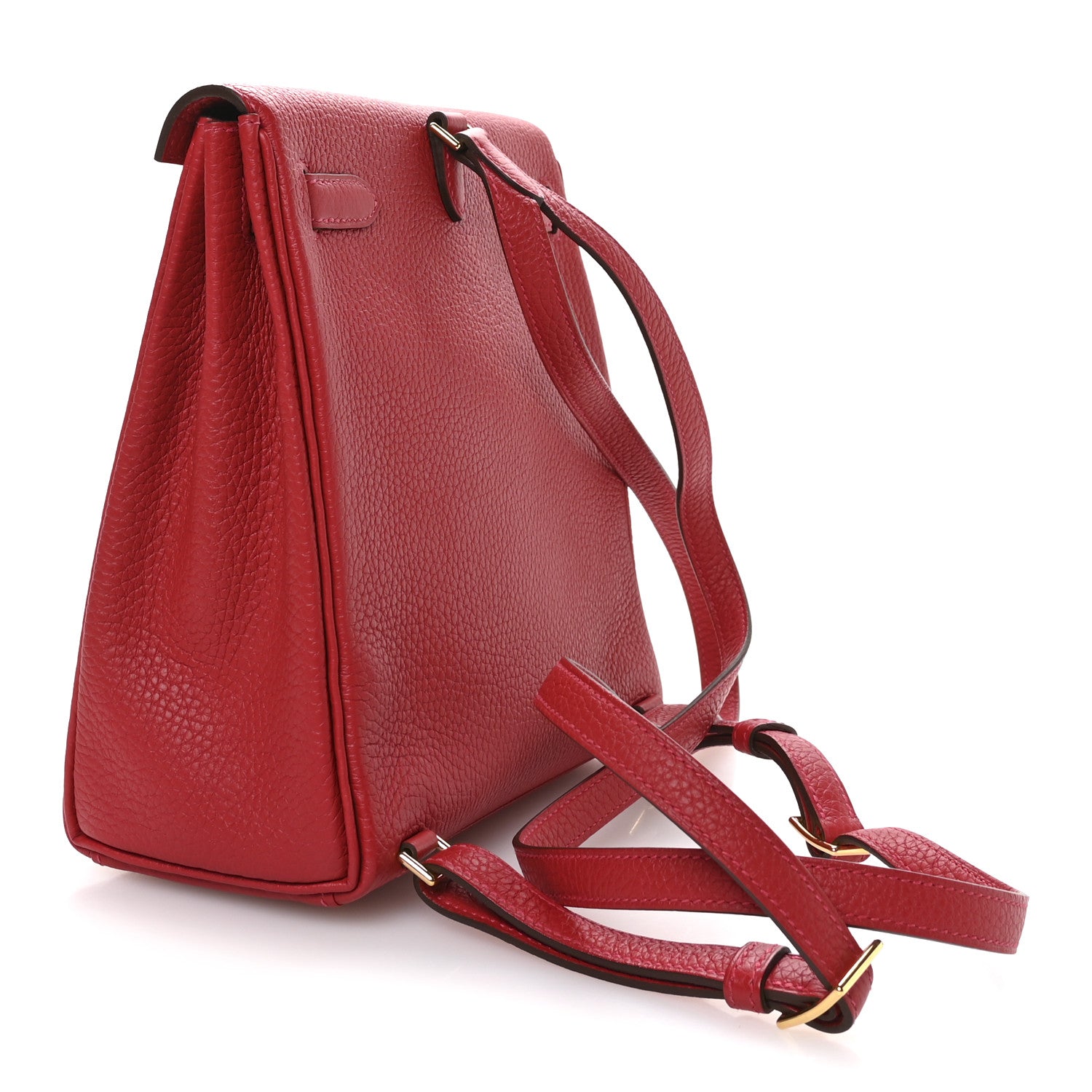 Hermes Taurillon Clemence Kelly Ado Backpack Rouge Casaque 3 of 11