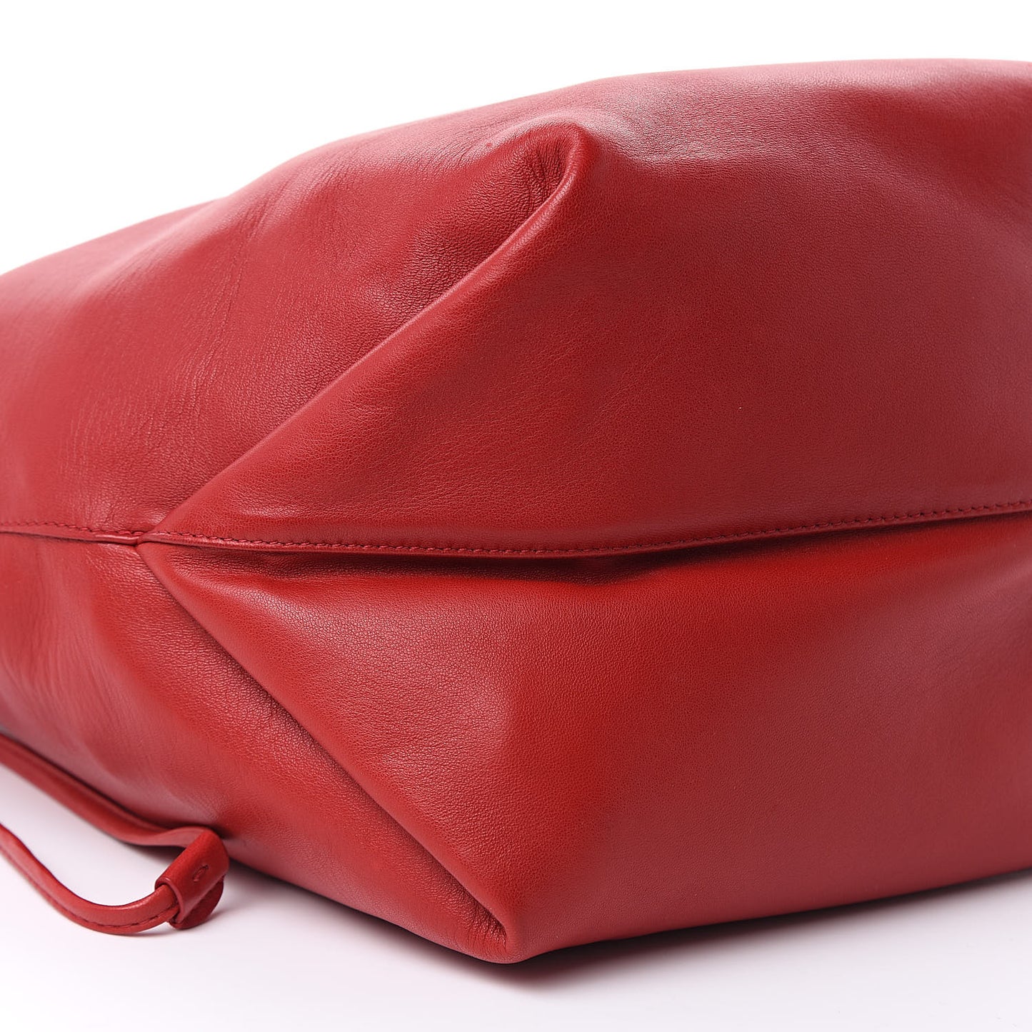 Lambskin Teddy Drawstring Bag Eros Red
