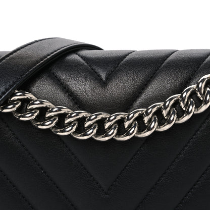 Chanel Calfskin Chevron Quilted Medium Boy Flap Black 8 of 11