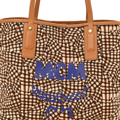 MCM Visetos Medium Liz Reversible Shopper Tote Cognac 13 of 15
