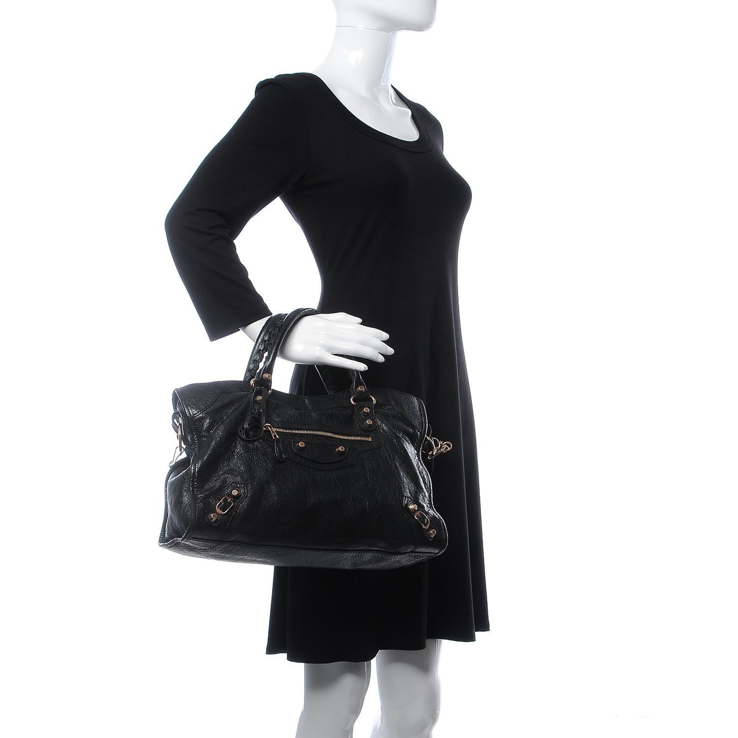 Agneau Giant 12 Rose Gold Hardware City Black