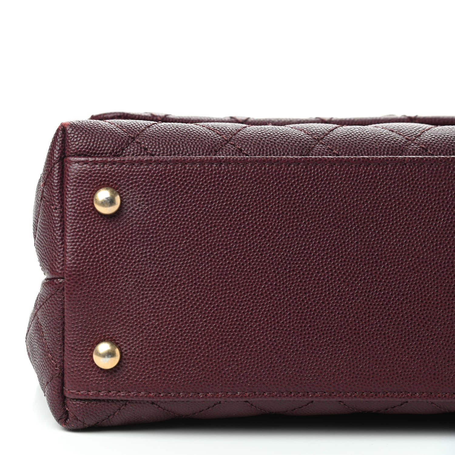 Chanel Caviar Lizard Embossed Quilted Small Coco Handle Flap Burgundy 5 of 8
