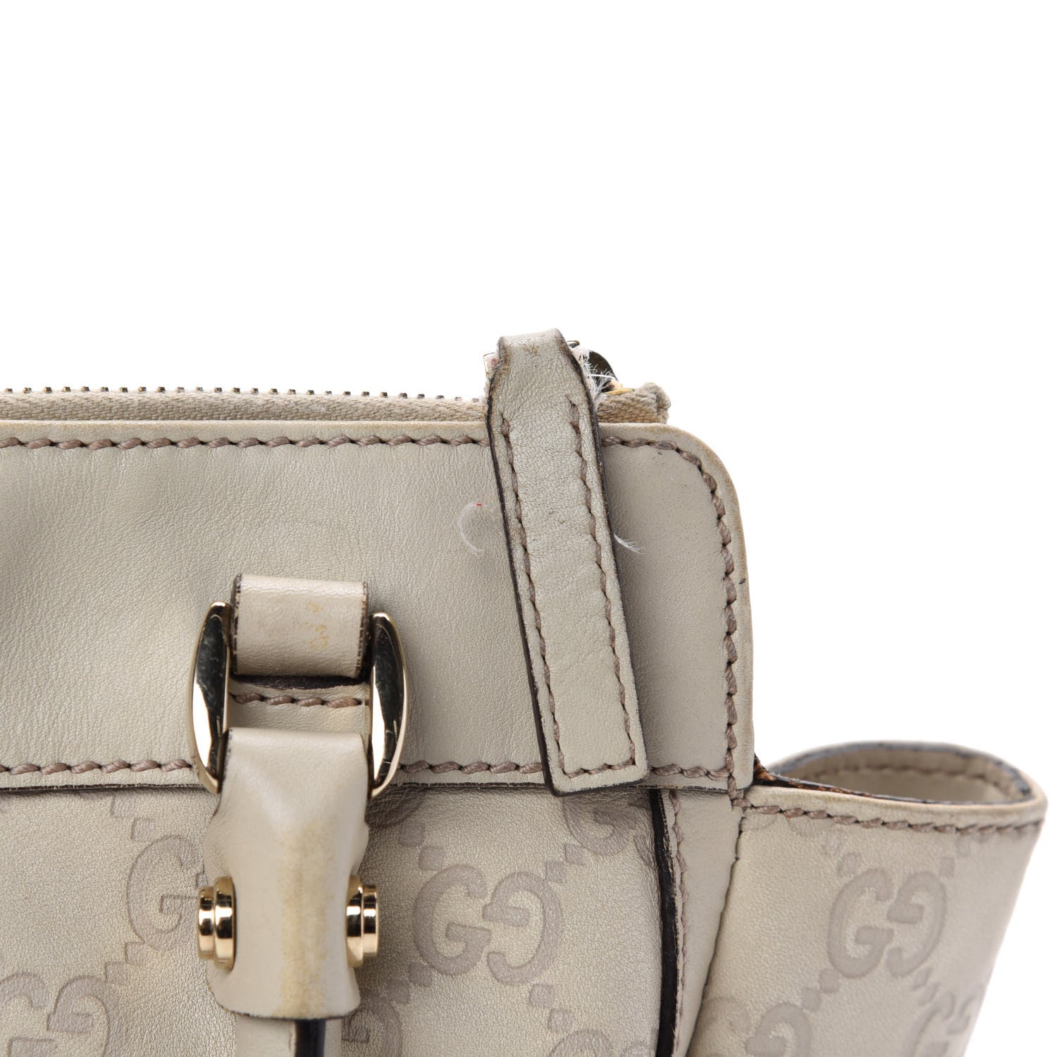 Gucci Guccissima D Gold Tote Off White 8 of 14