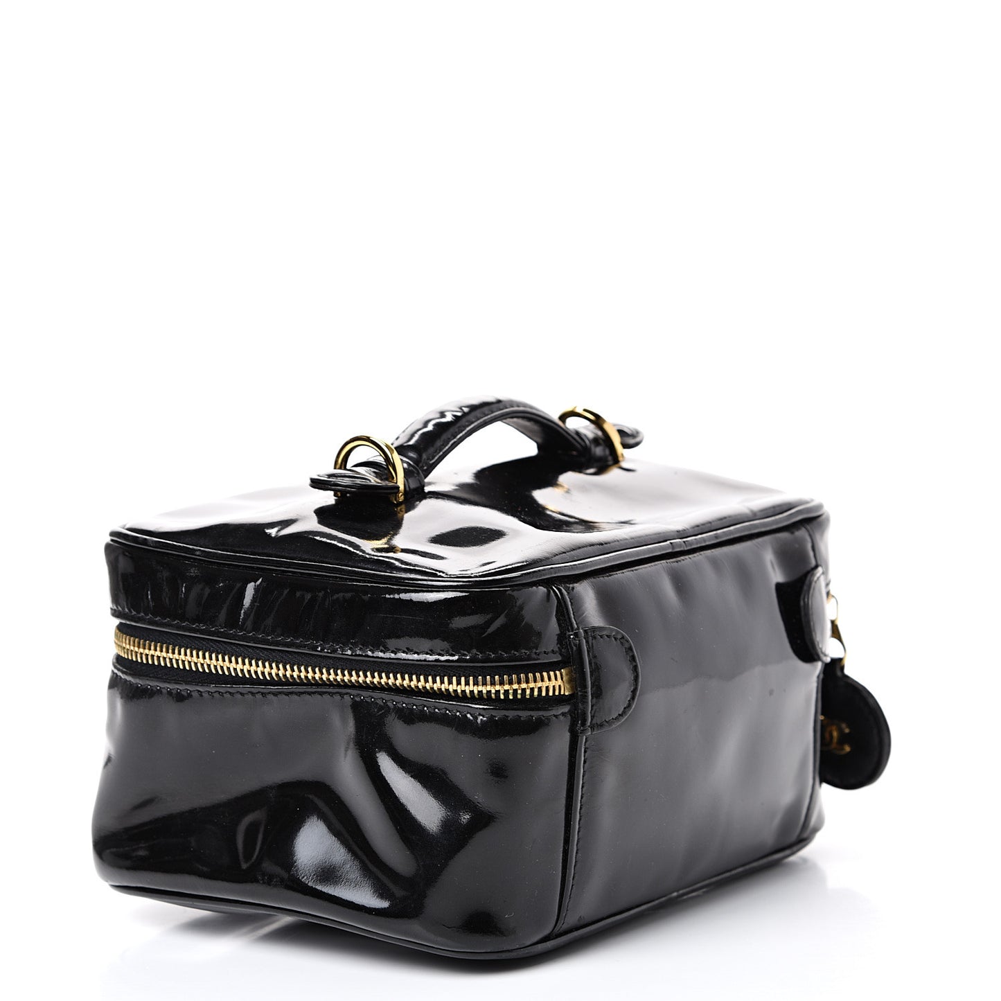 Patent Vanity Cosmetic Case Black