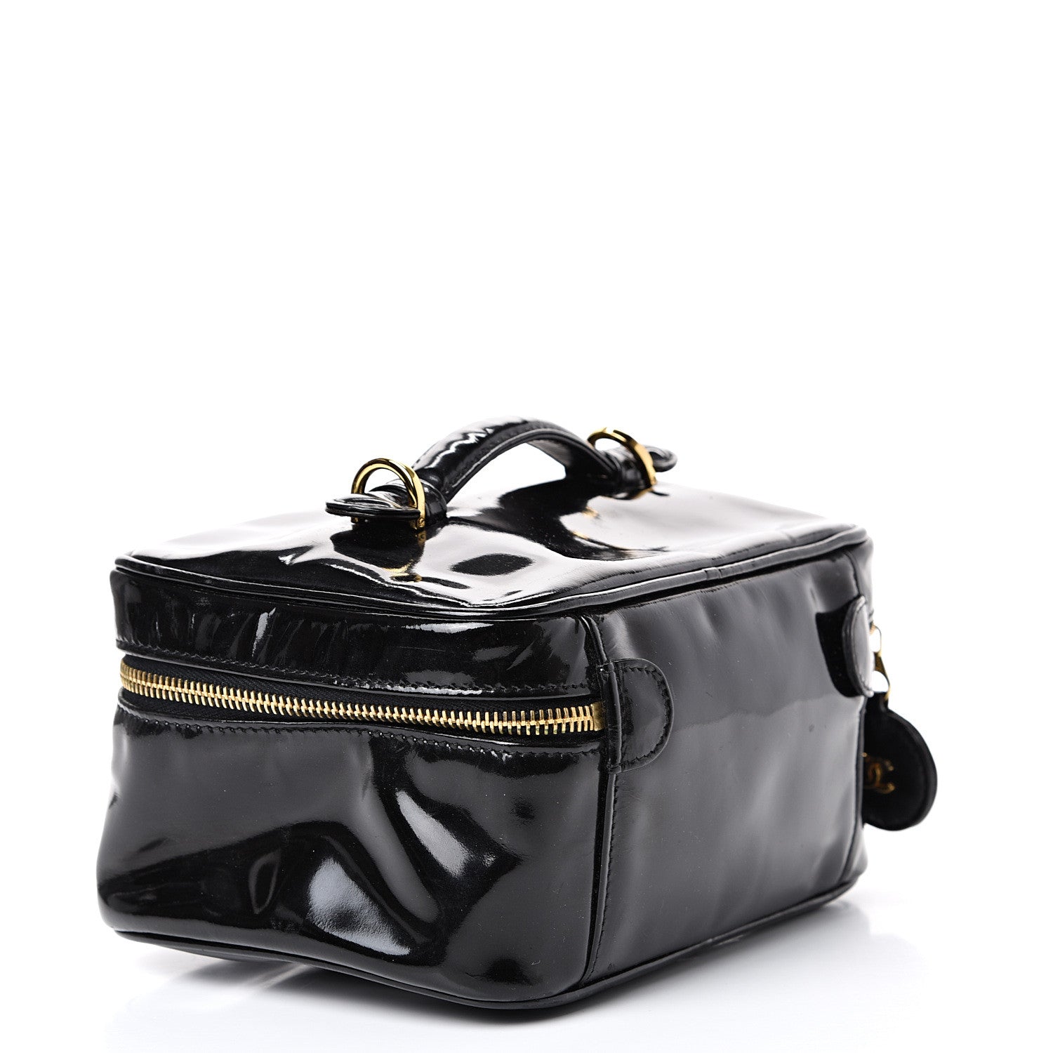 Chanel Patent Vanity Cosmetic Case Black 2 of 12