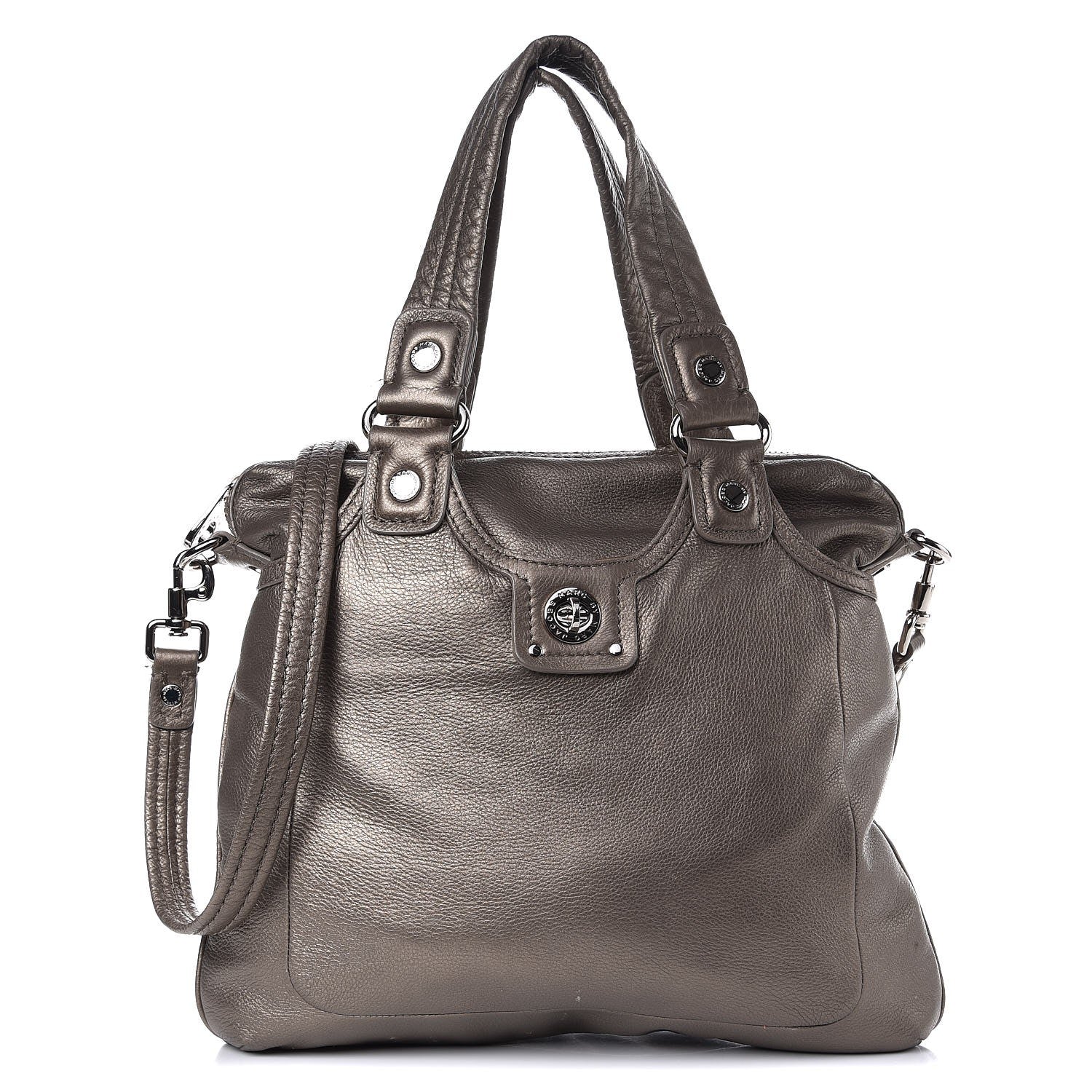 Marc Jacobs MARC BY Calfskin Metallic Tote Silver 1 of 9