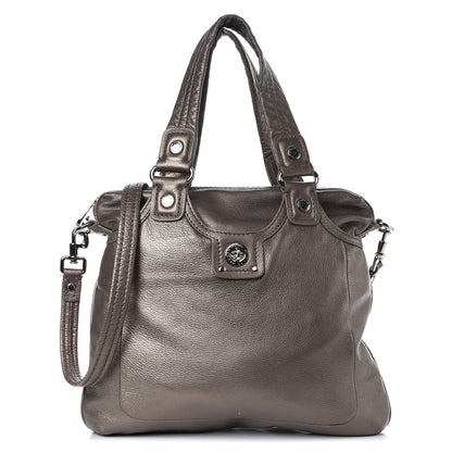 Marc Jacobs MARC BY Calfskin Metallic Tote Silver 1 of 9