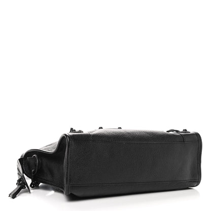 Balenciaga Chevre Black Metallic Edge Hardware S City Black 3 of 8