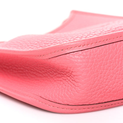 Hermes Taurillon Clemence Amazone Evelyne TPM Rose Azalee Rouge Pivoine 9 of 14