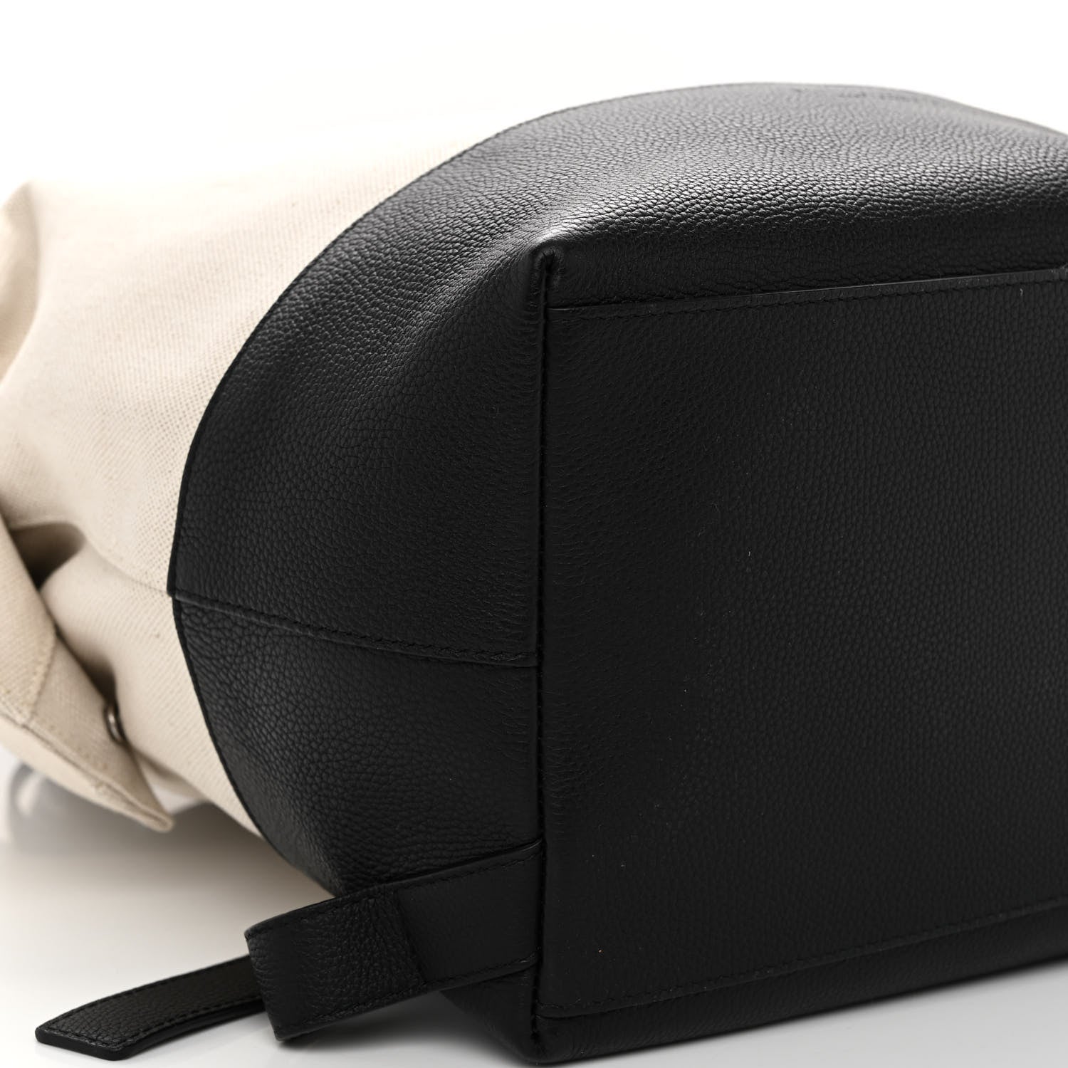 Bottega Veneta Canvas Calfskin Backpack Natural Black 8 of 9