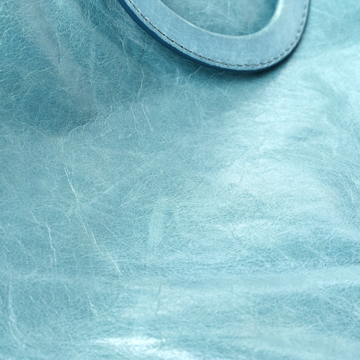 Prada Vitello Shine Shopping Tote Azzurro 12 of 12