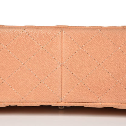Chanel Iridescent Caviar Quilted Jumbo Double Beige 13 of 15