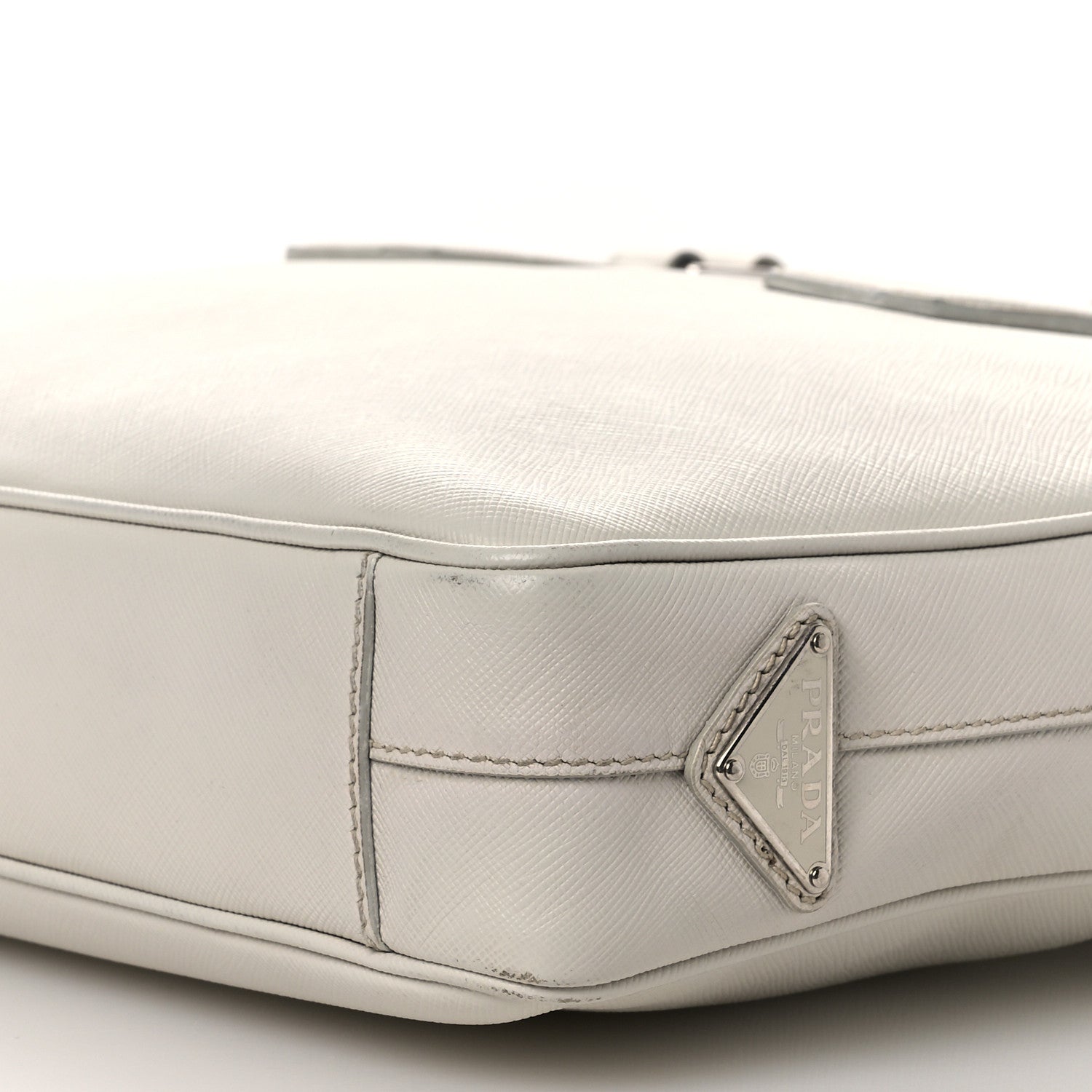 Prada Saffiano Travel Briefcase Talco 10 of 13