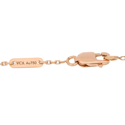 Van Cleef & Arpels 18K Rose Gold Carnelian Sweet Alhambra Heart Bracelet 3 of 4