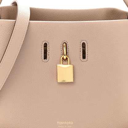 Tom Ford Grained Calfskin Small Padlock Top Handle Beige 6 of 8