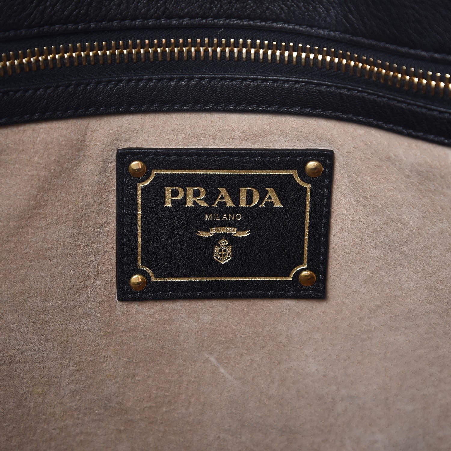 Prada Soft Calf Shopping Tote Black 7 of 9