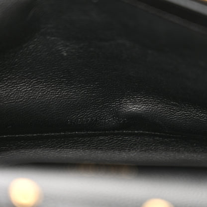 Saint Laurent Grain De Poudre Matelasse Chevron Monogram Chain Wallet Black 7 of 13