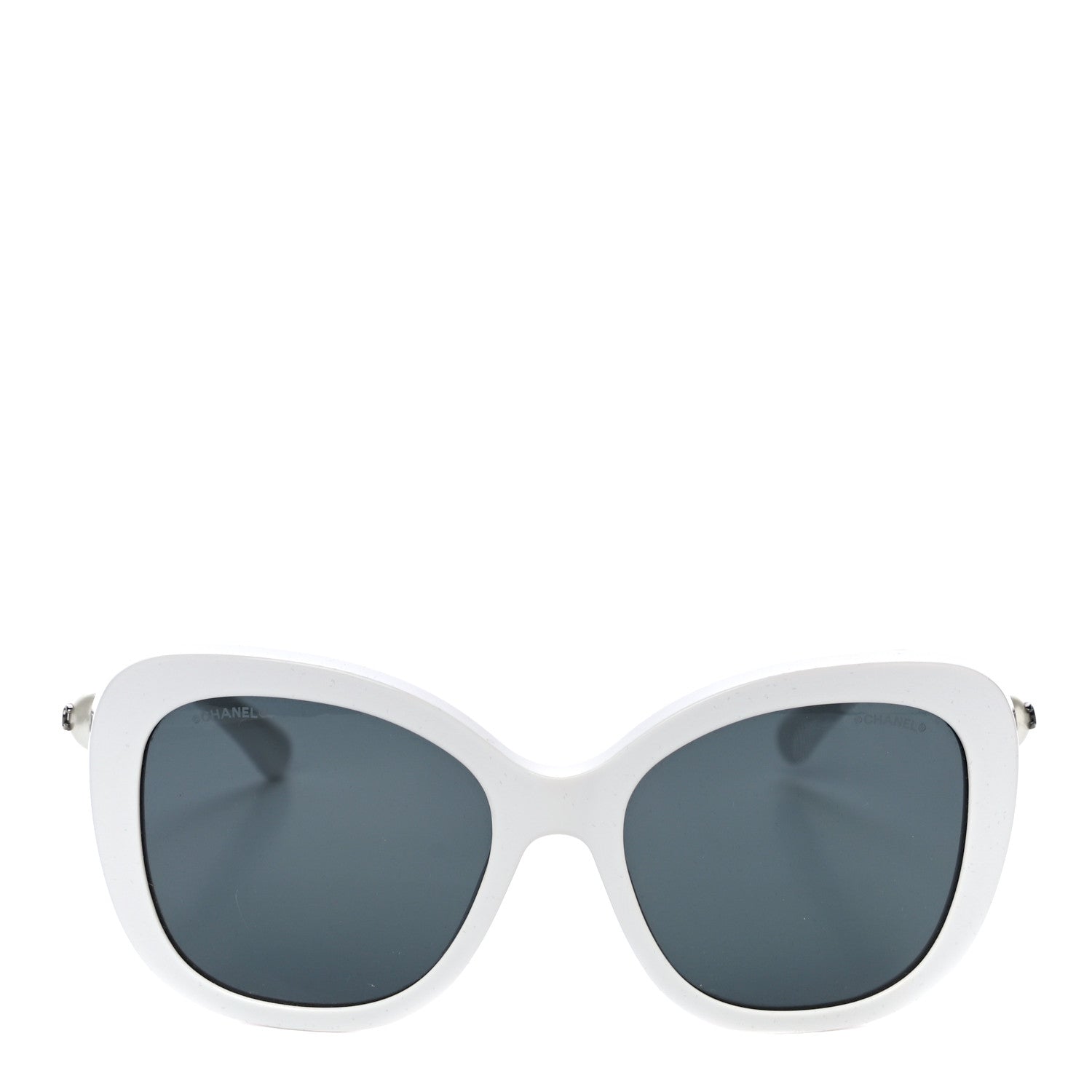 Chanel Acetate Butterfly Winter Pearl Sunglasses 5339-H White 4 of 7